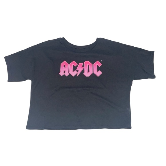 Wonder nation Girls Graphic Cropped T-Shirts - Pink and Black size S 6-6X - Picture 5 of 9